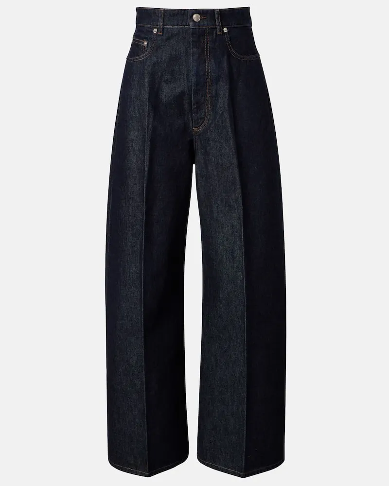 SPORTMAX Wide-Leg Jeans Dangri Blau