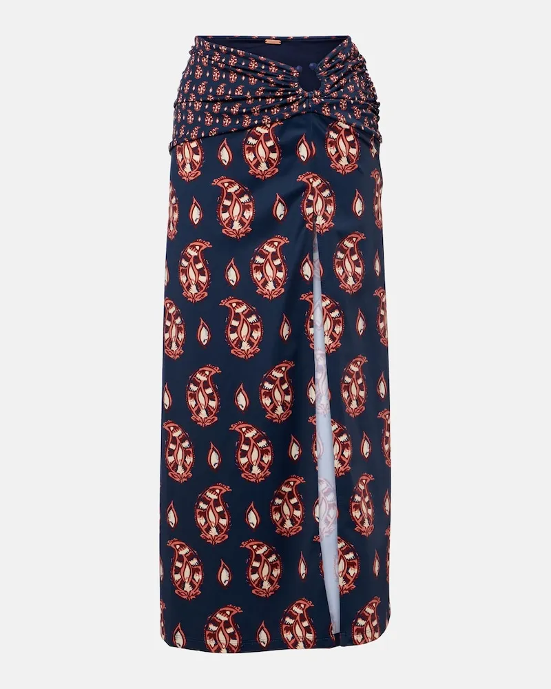 Johanna Ortiz Bedruckter Maxirock Blau
