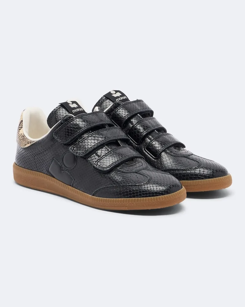 Isabel Marant Sneakers Beth aus Leder Schwarz