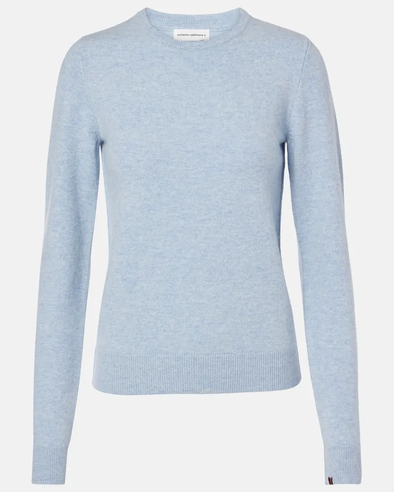 extreme cashmere Pullover N°41 Body aus einem Kaschmirgemisch Blau