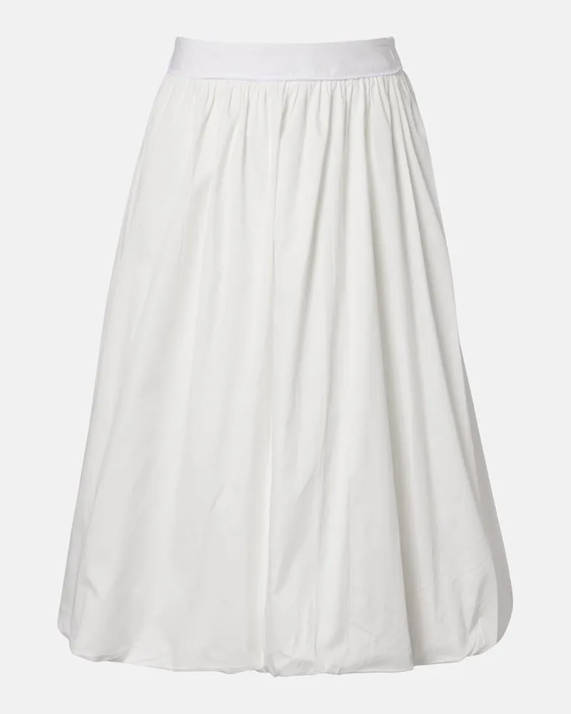 BANANHOT Midirock Alba aus Baumwollpopeline Weiß