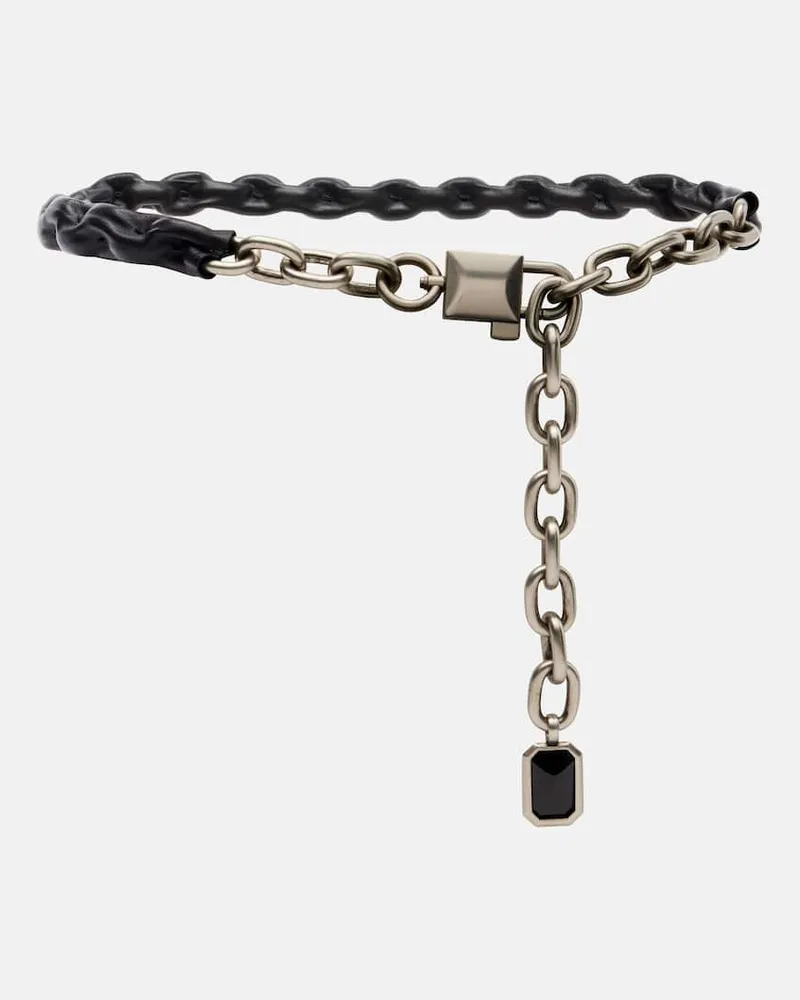 Dolce & Gabbana Gürtel mit Leder Schwarz