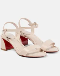 Christian Louboutin Sandalen Miss Jane aus Leder Beige