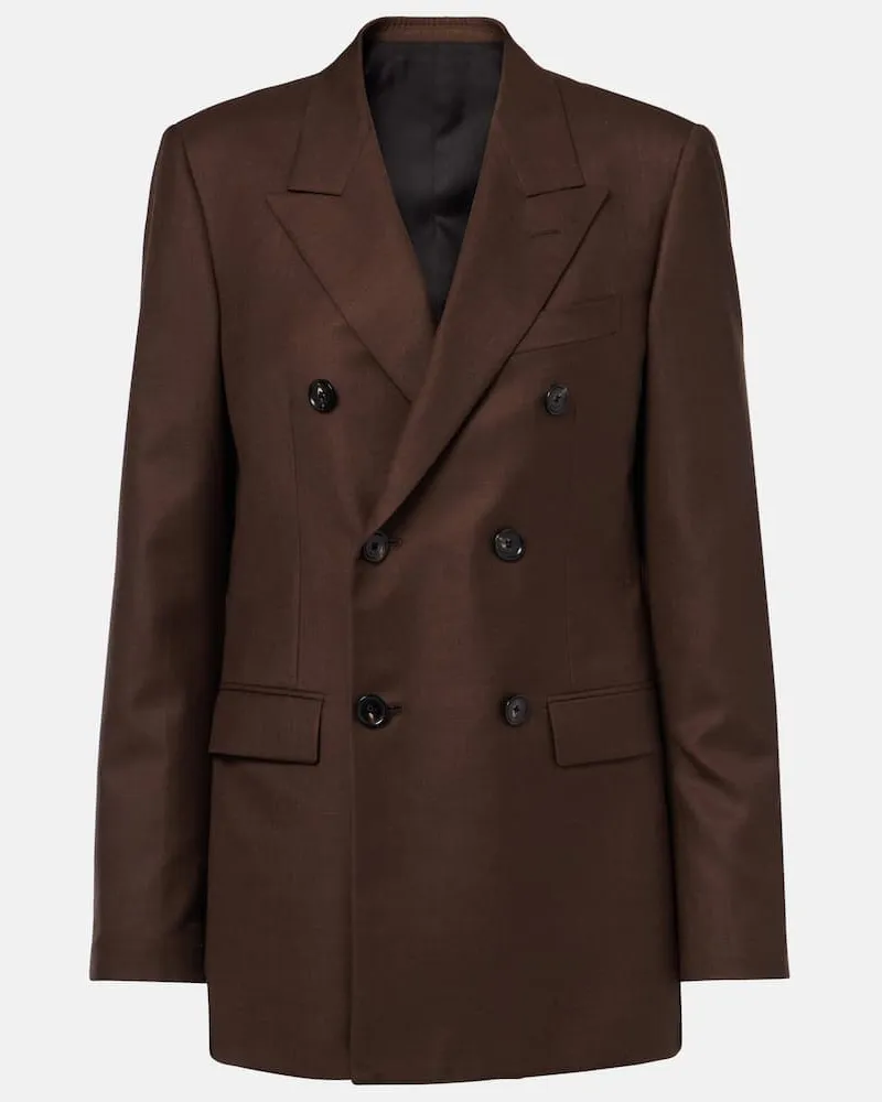 Loro Piana Blazer aus Schurwolle Braun