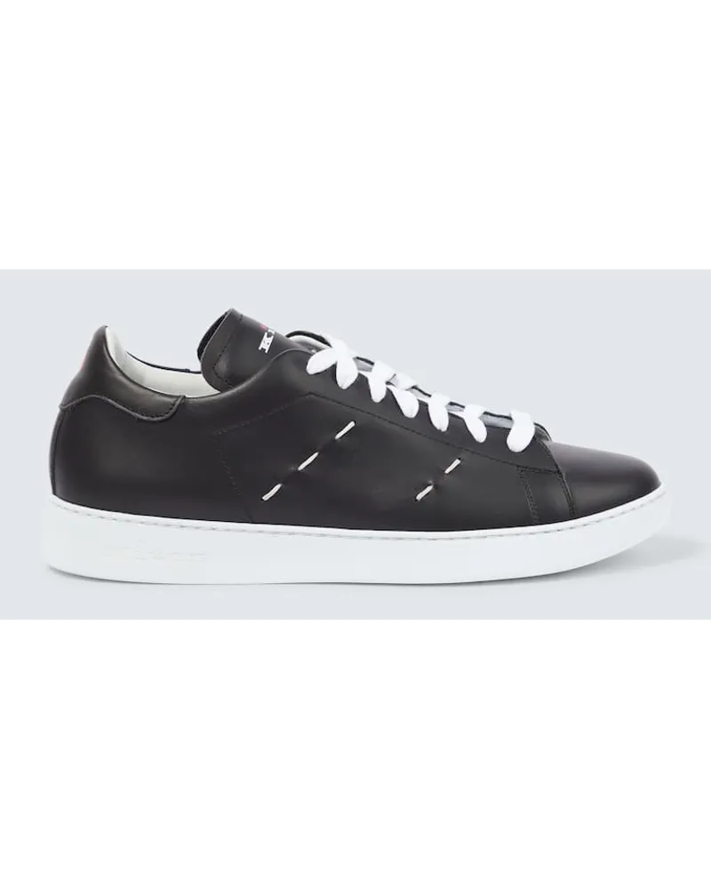 Kiton Sneakers aus Leder Schwarz