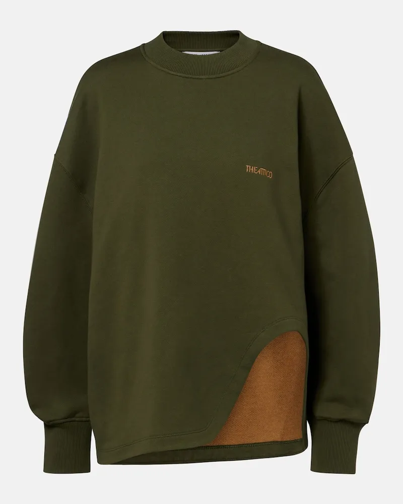 ATTICO Sweatshirt aus Baumwoll-Jersey Grün