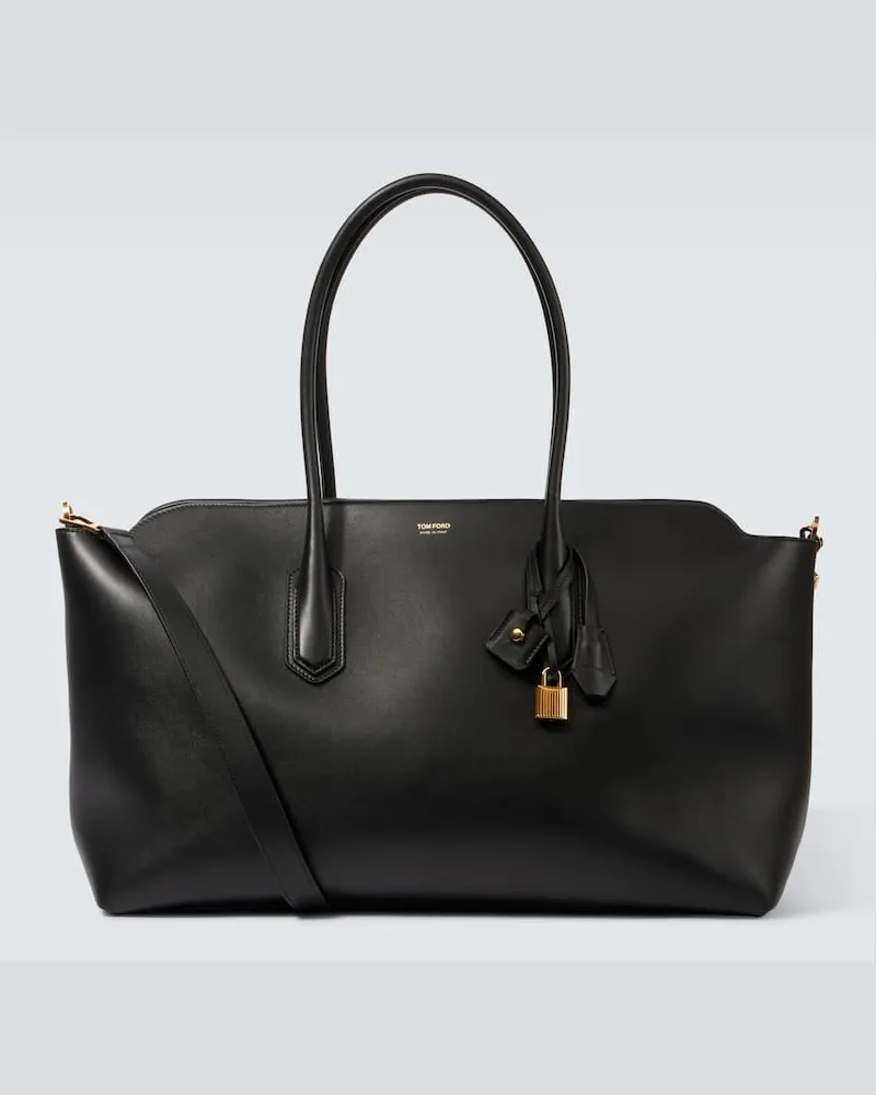 Tom Ford Tote Bag Alexander East West aus Leder Schwarz