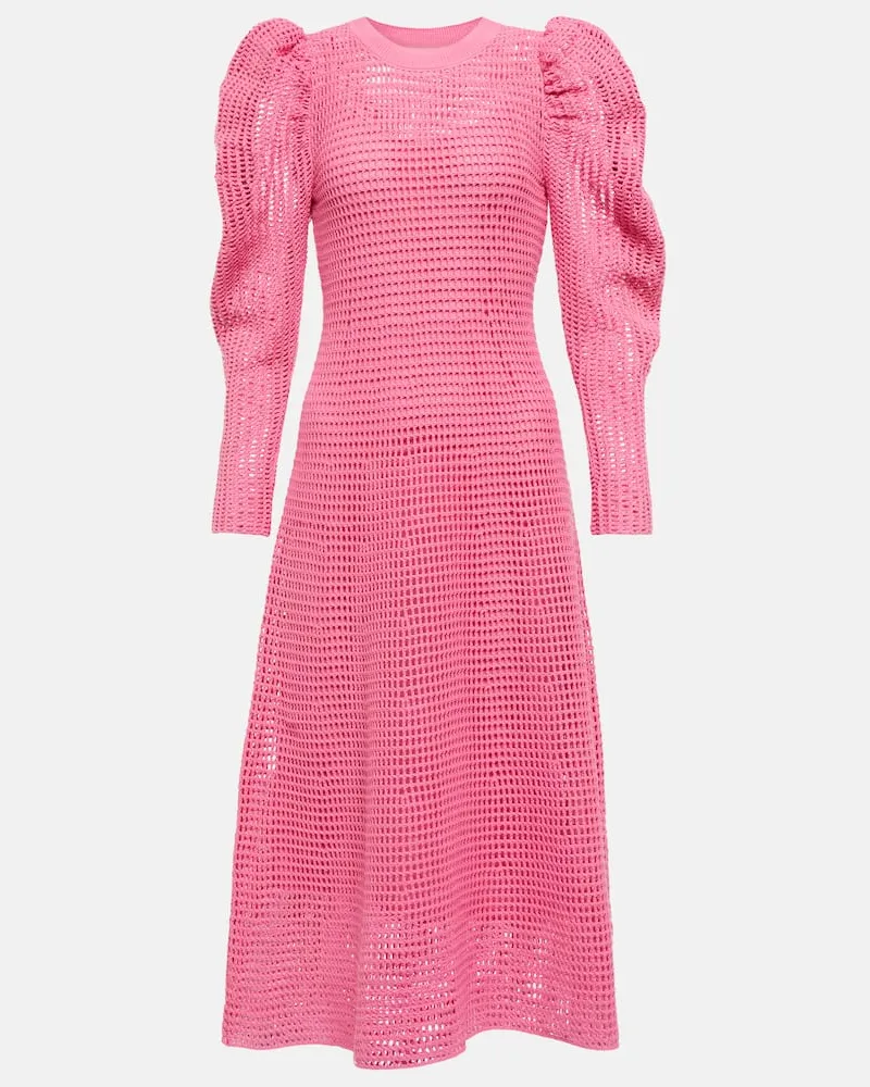Ulla Johnson Midikleid Marlena aus Strick Rosa