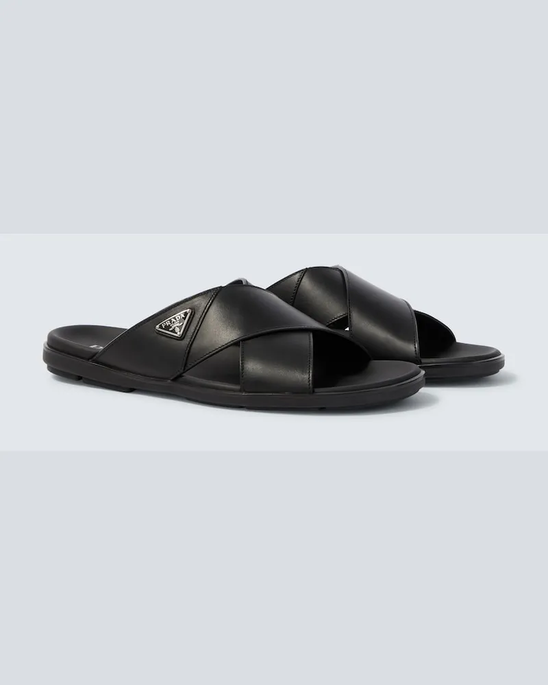Prada Sandalen aus Leder Schwarz