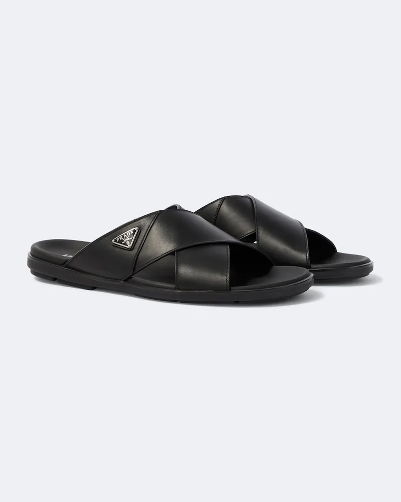 Prada Sandalen aus Leder Schwarz