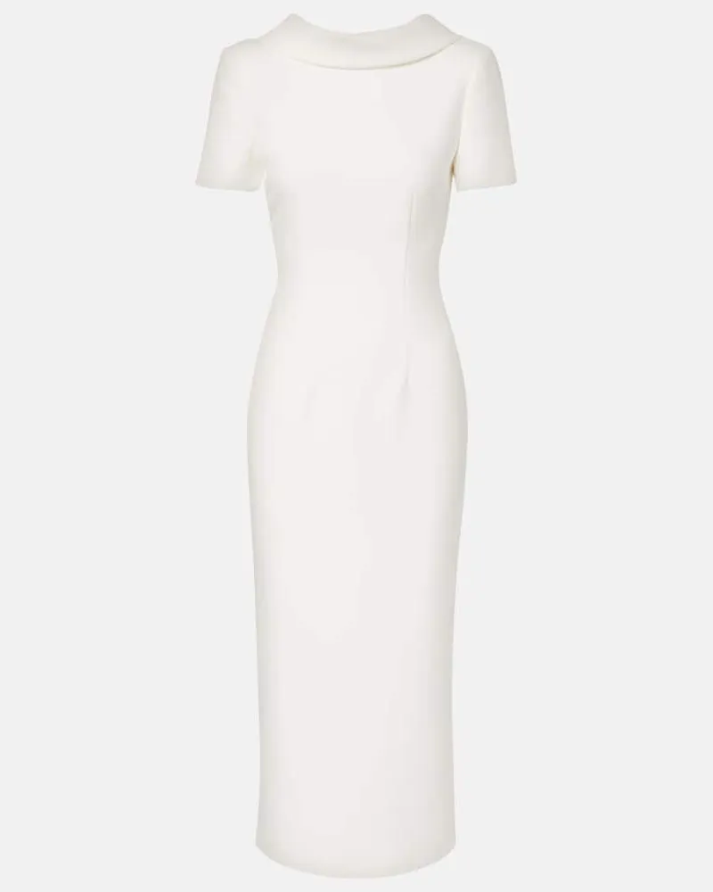 Roland Mouret Cocktailkleid aus Crêpe Weiß