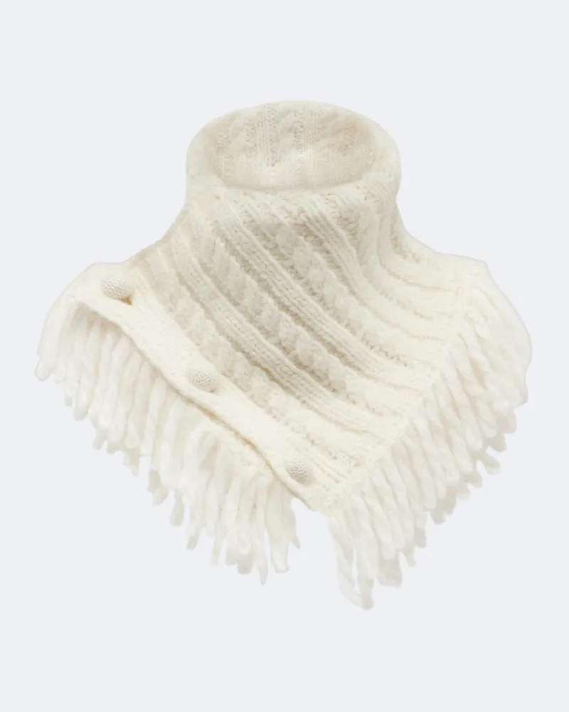 Moncler Schal aus Strick Weiß
