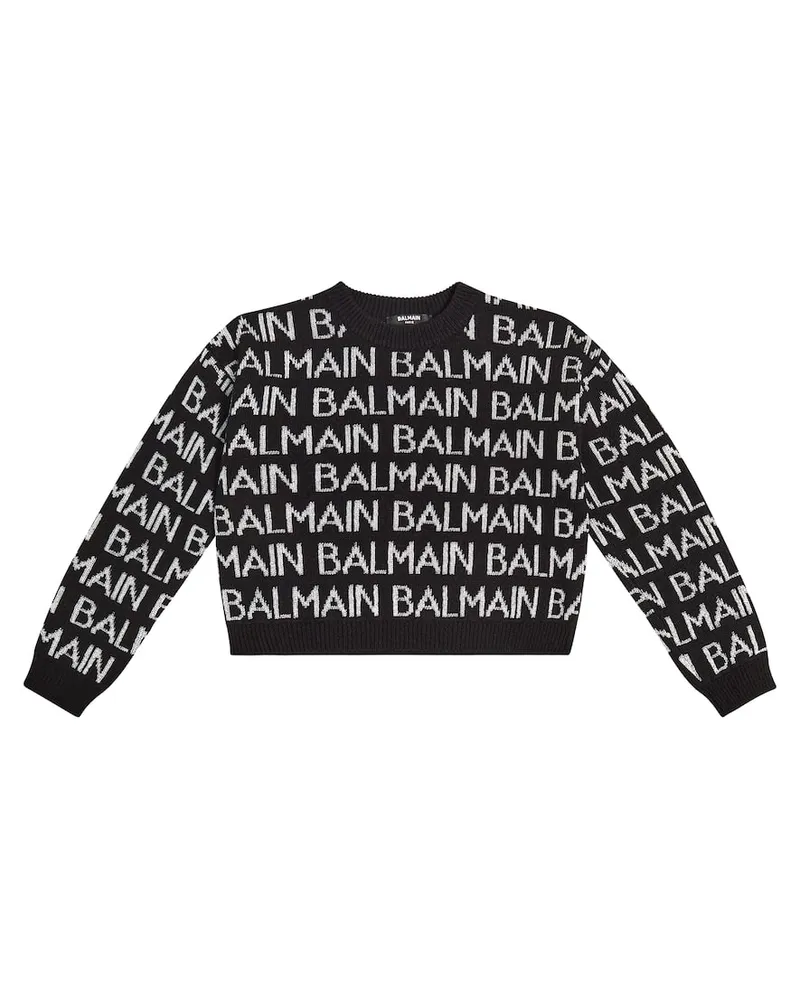 Balmain Pullover aus einem Wollgemisch Schwarz