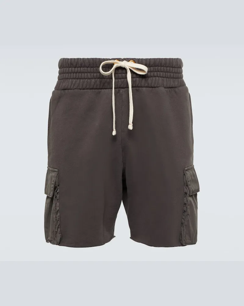 LES TIEN Cargo-Shorts aus Baumwoll-Jersey Schwarz