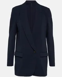 Brunello Cucinelli Blazer aus einem Baumwollgemisch Blau