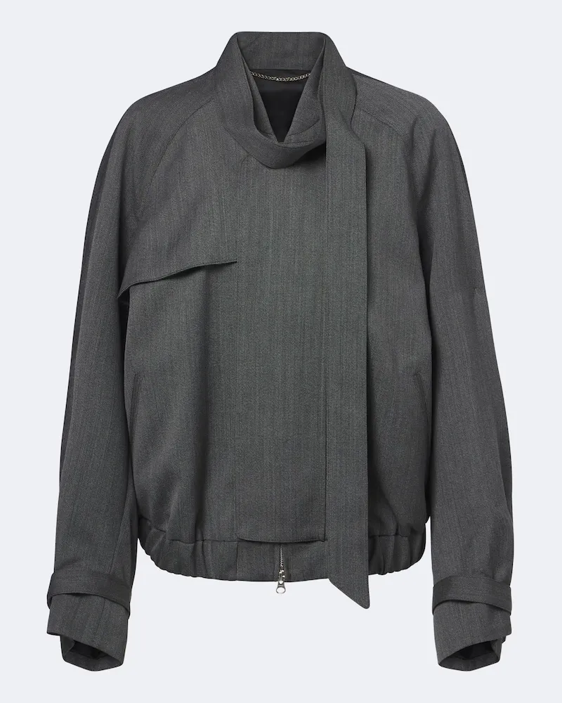 Victoria Beckham Bomberjacke aus Schurwolle Grau