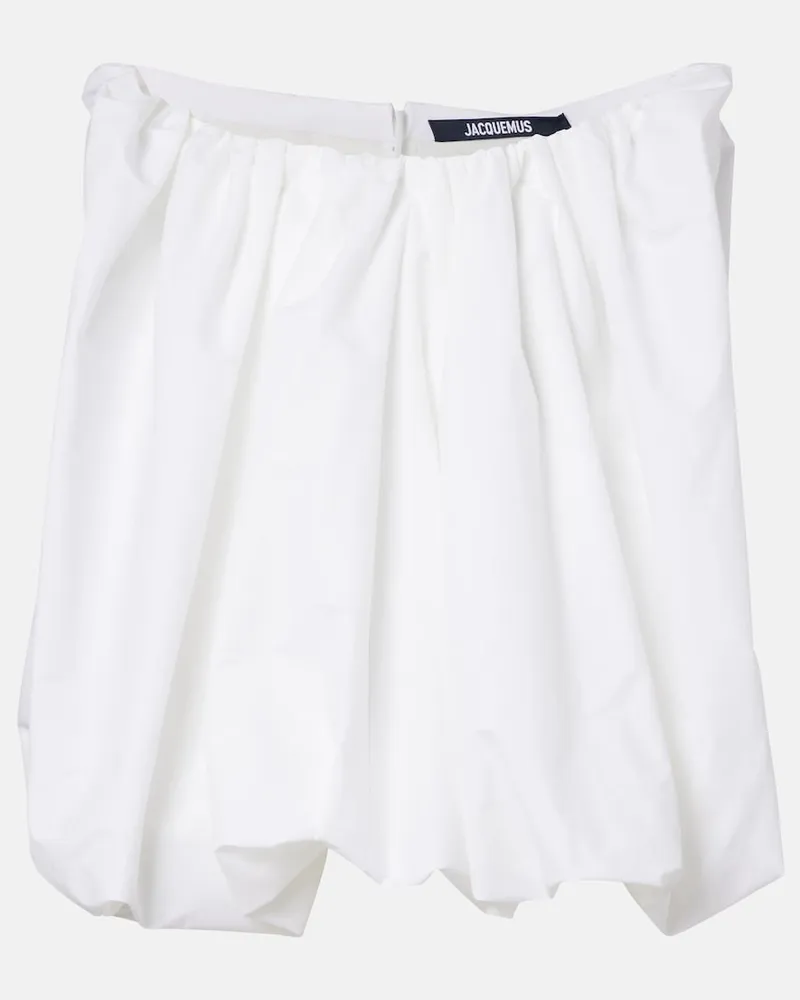 Jacquemus Off-Shoulder-Top Lavande aus einem Baumwollgemisch Weiß