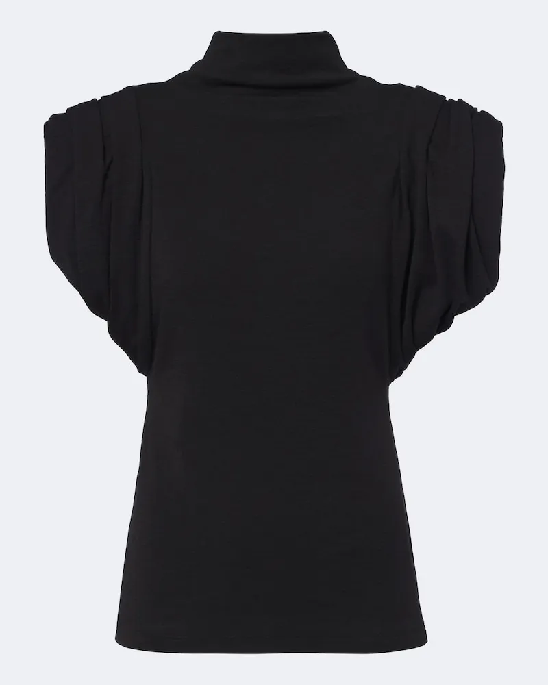 Thierry Mugler Top aus einem Wollgemisch Schwarz