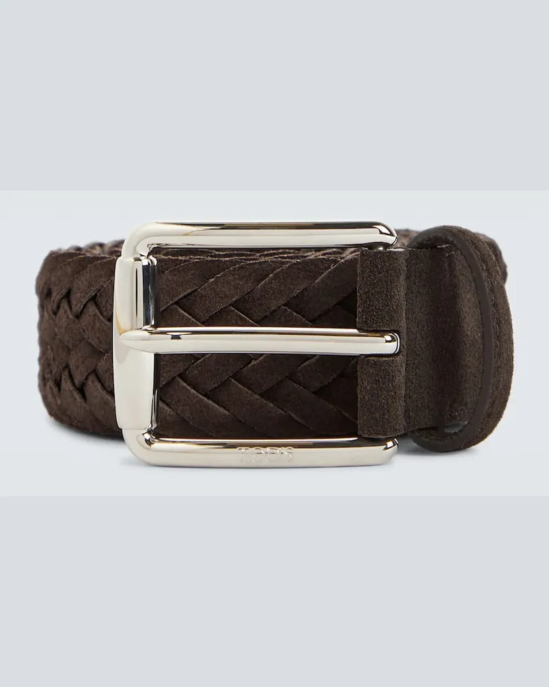 TOD'S Gürtel aus Veloursleder Braun