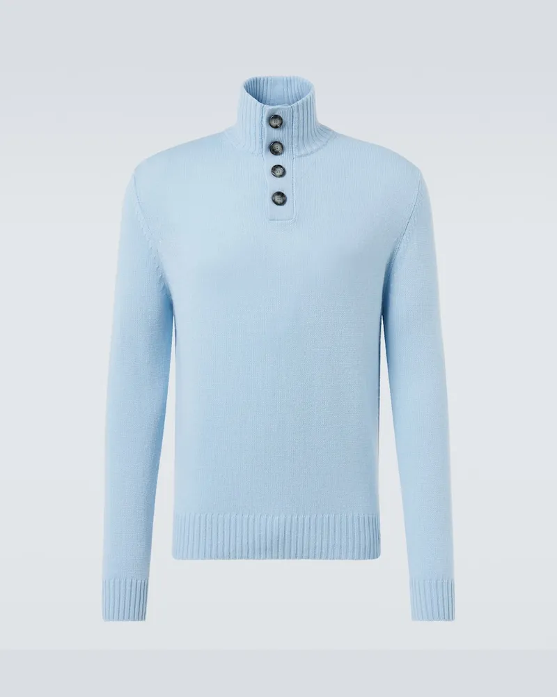 ALLUDE Pullover aus Wolle und Kaschmir Blau