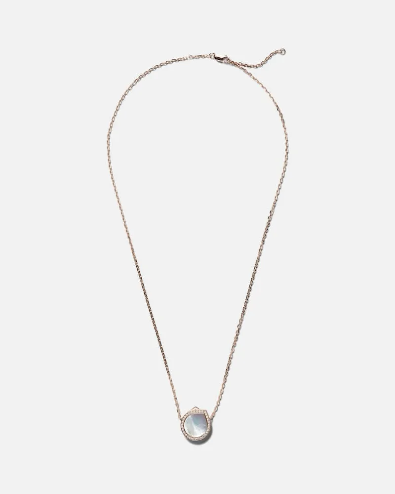 Repossi Halskette Antifer aus 18kt Roségold mit Perlmutt und Diamanten Gold