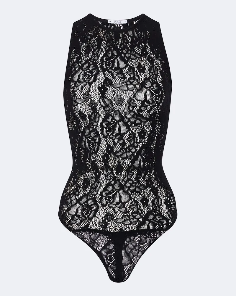 Wolford Body Infinite aus Spitze Schwarz