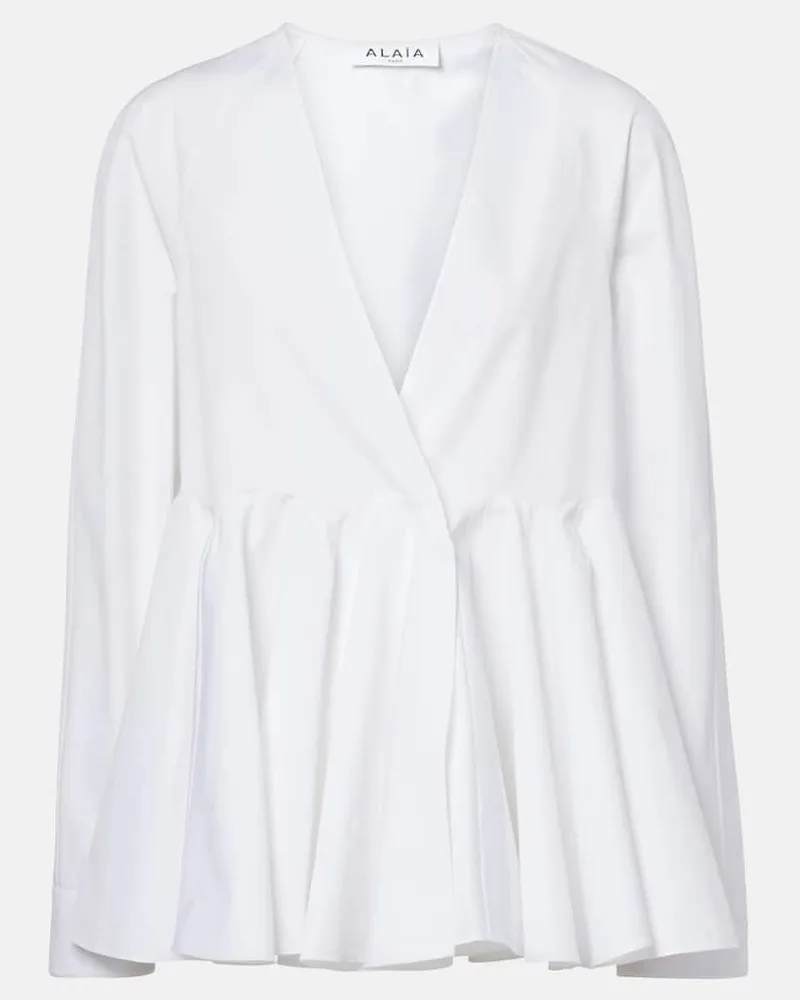 Alaïa Alaïa Bluse aus Baumwolle Weiß