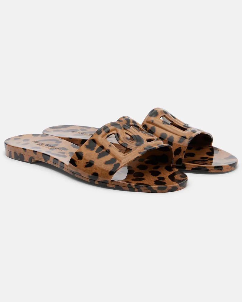 Dolce & Gabbana Pantoletten DG Braun