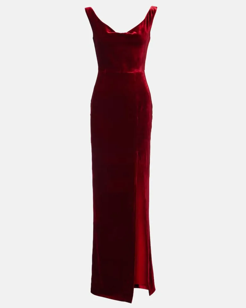 Roland Mouret Robe aus Samt Rot