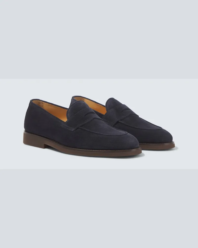 Brunello Cucinelli Loafers aus Veloursleder Blau