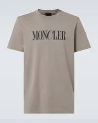 Moncler T-Shirt aus Baumwoll-Jersey Beige