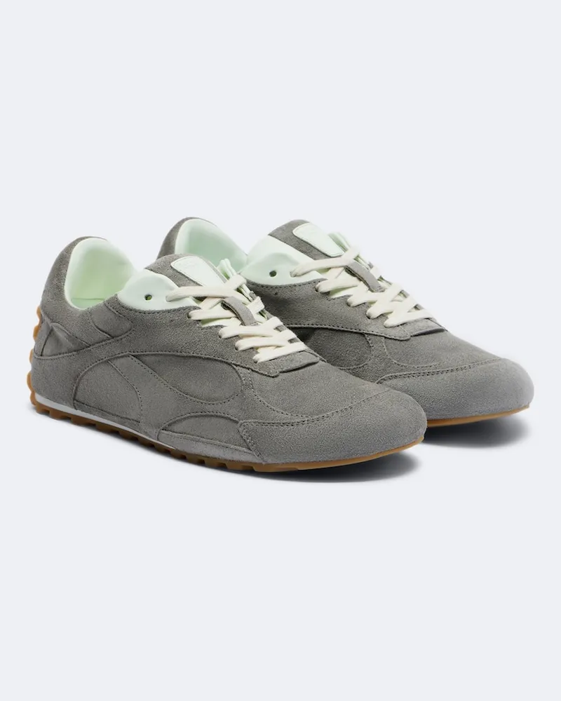 Bottega Veneta Sneakers Orbit Flash aus Veloursleder Grau