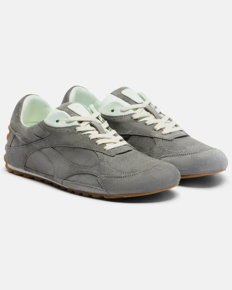 Bottega Veneta Sneakers Orbit Flash aus Veloursleder Grau
