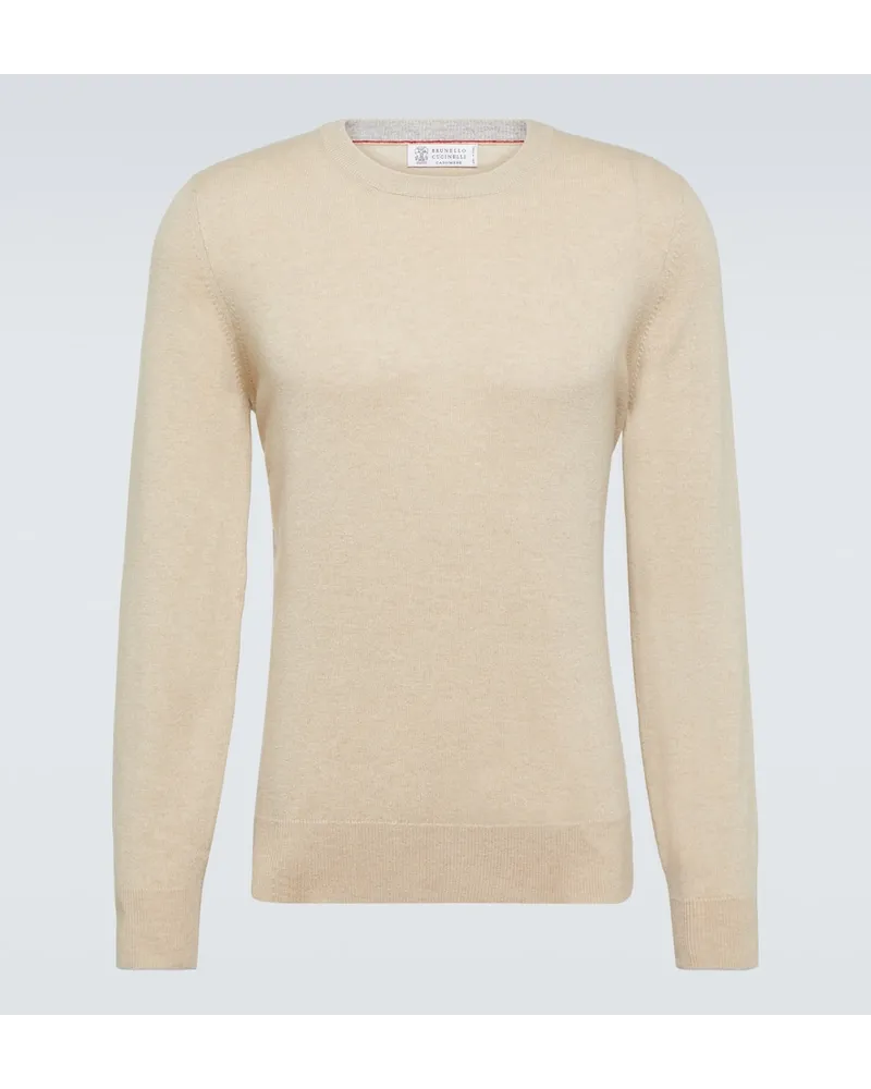 Brunello Cucinelli Pullover aus Kaschmir Beige