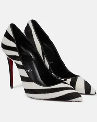 Christian Louboutin Bedruckte Pumps Kate 100 aus Kalbshaar Multicolor