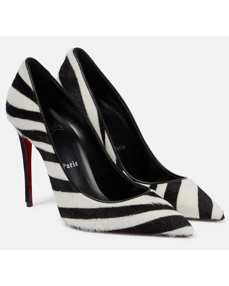 Christian Louboutin Bedruckte Pumps Kate 100 aus Kalbshaar Multicolor