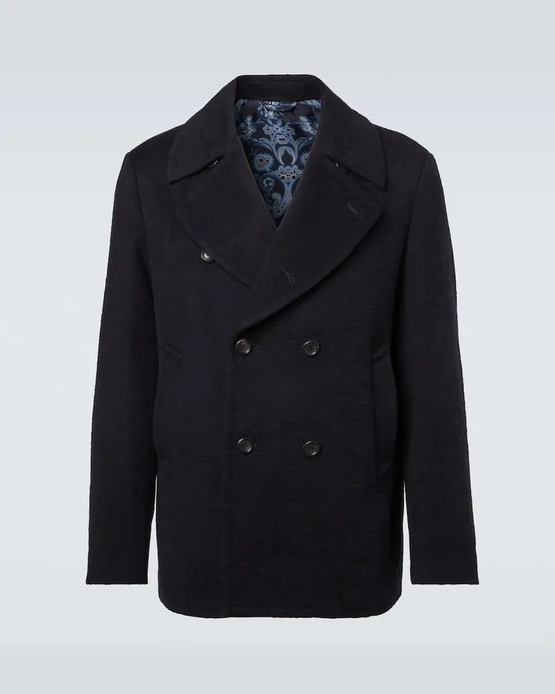 Etro Cabanjacke aus Wolle Schwarz
