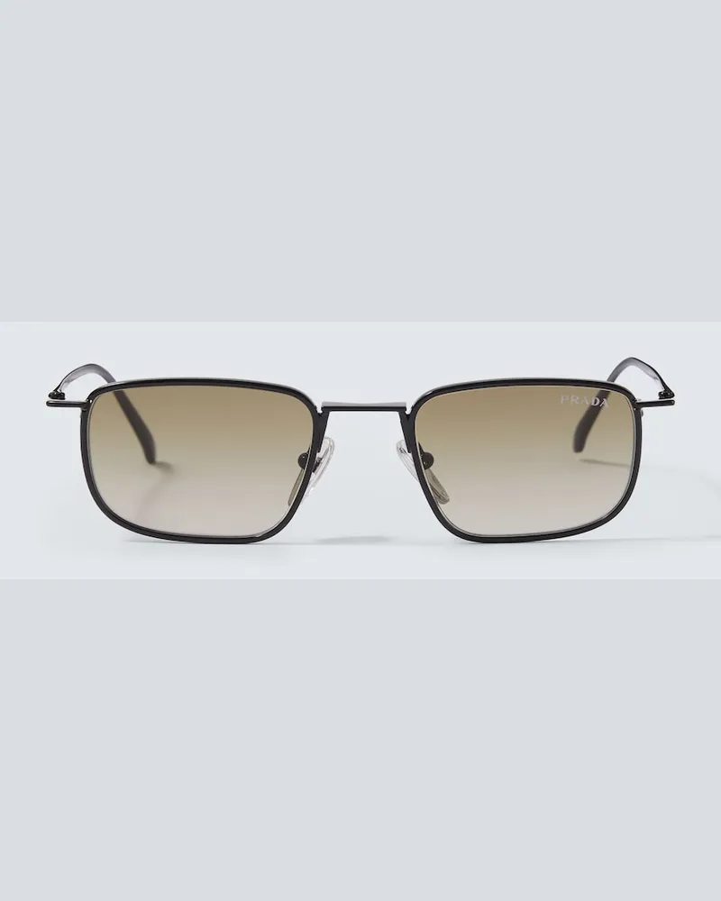 Prada Eckige Sonnenbrille Braun