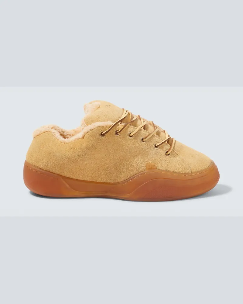 ERL Sneakers Sand Vamp aus Veloursleder Beige