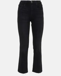 Frame Denim Cropped Slim Jeans Le High Schwarz