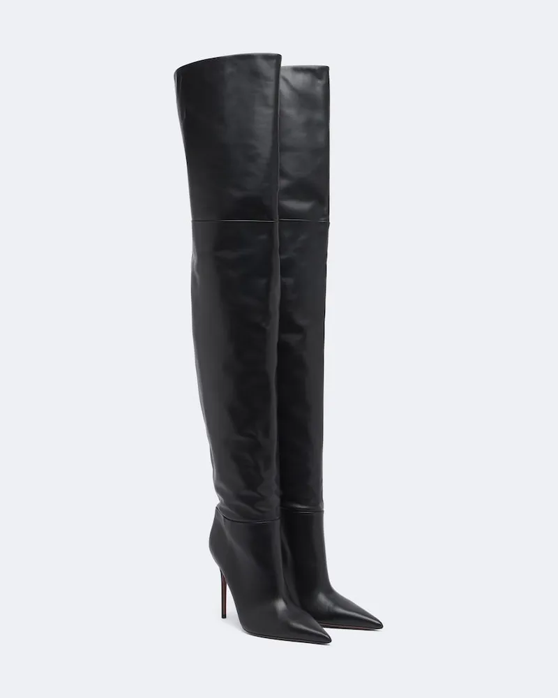 Paris Texas Overknee-Stiefel Vera aus Leder Schwarz