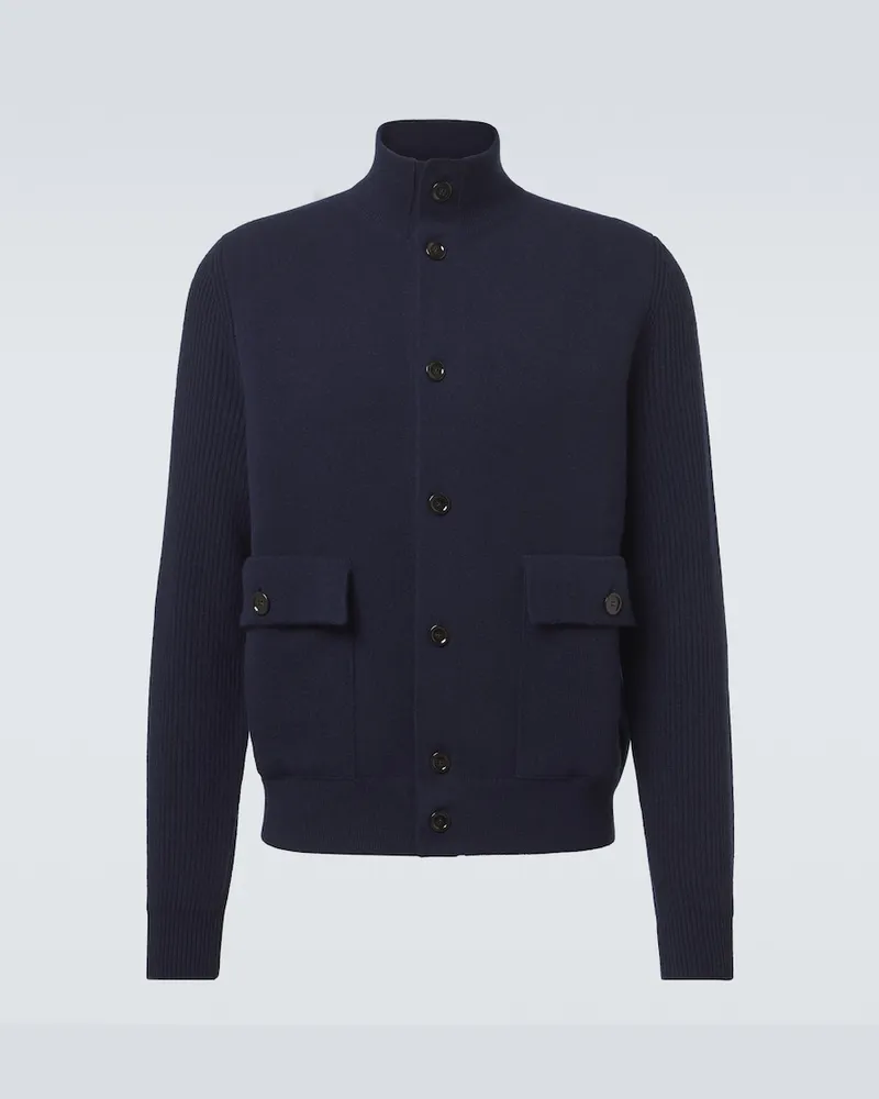 LARDINI Strickjacke aus einem Wollgemisch Blau