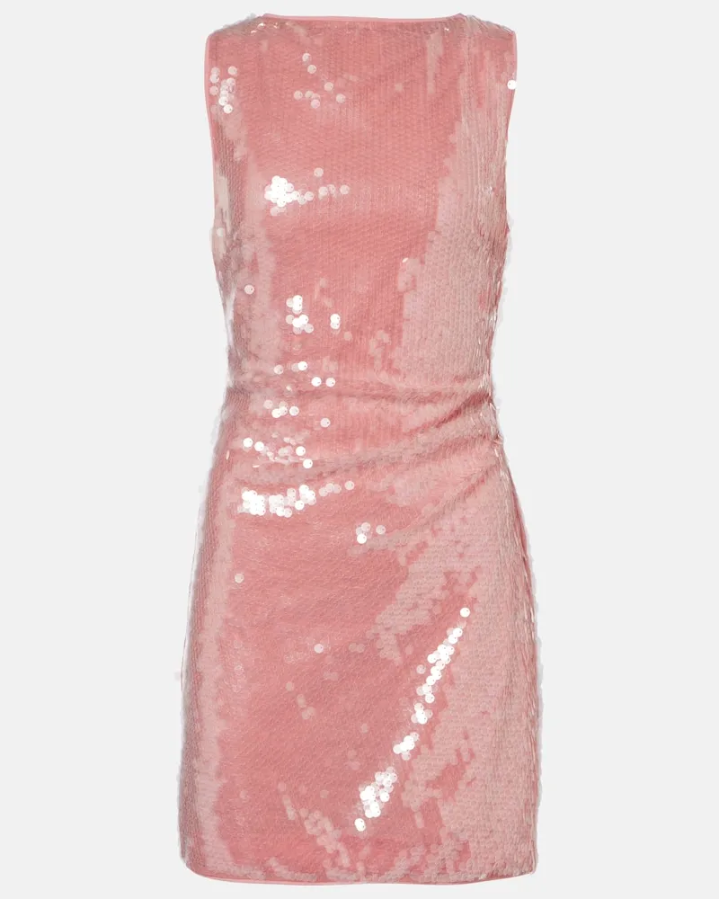 STAUD Minikleid Eton mit Pailletten Pink