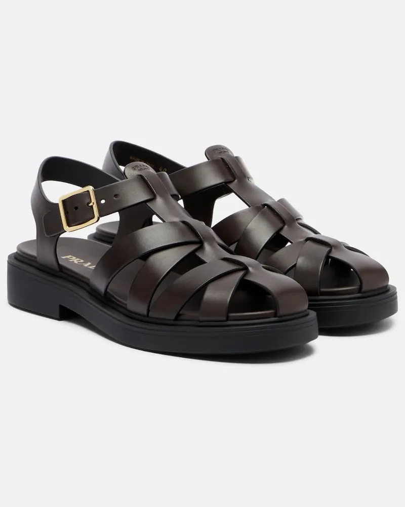Prada Sandalen aus Leder Braun