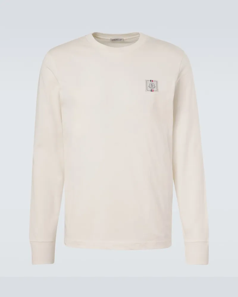 Moncler T-Shirt aus Baumwoll-Jersey Weiß