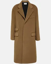 Saint Laurent Oversize-Mantel aus Wolle Beige