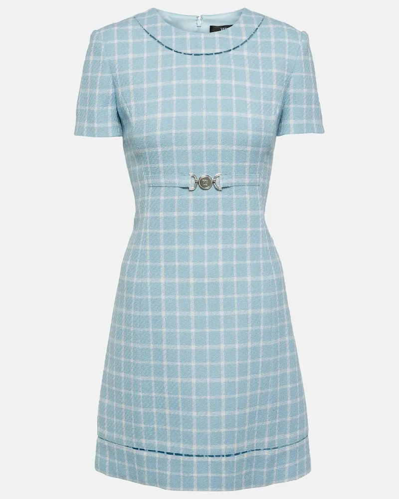 Versace Minikleid Medusa '95 aus Tweed Blau