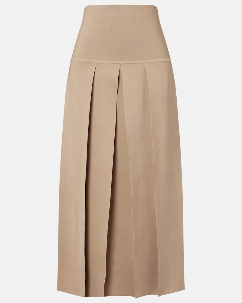 Alaïa Alaïa Maxirock aus Strick Beige