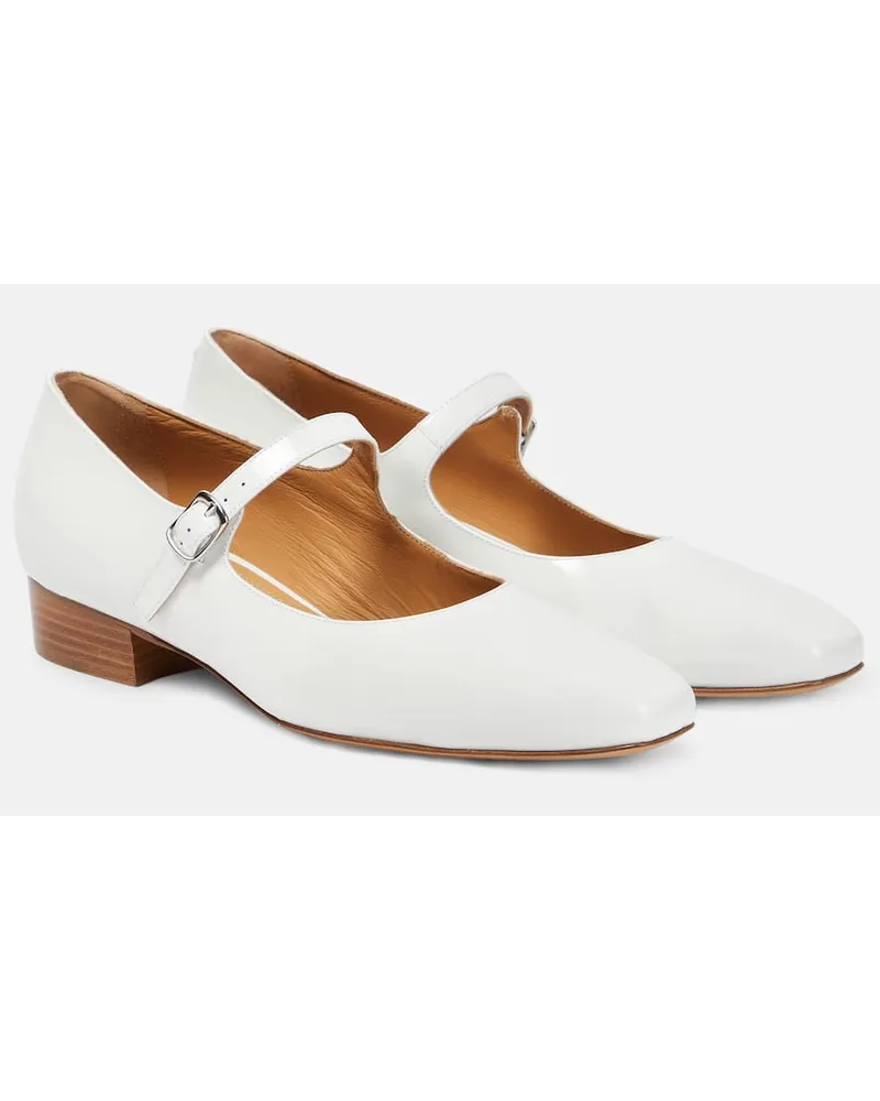 Maison Margiela Mary-Jane-Pumps aus Lackleder Weiss