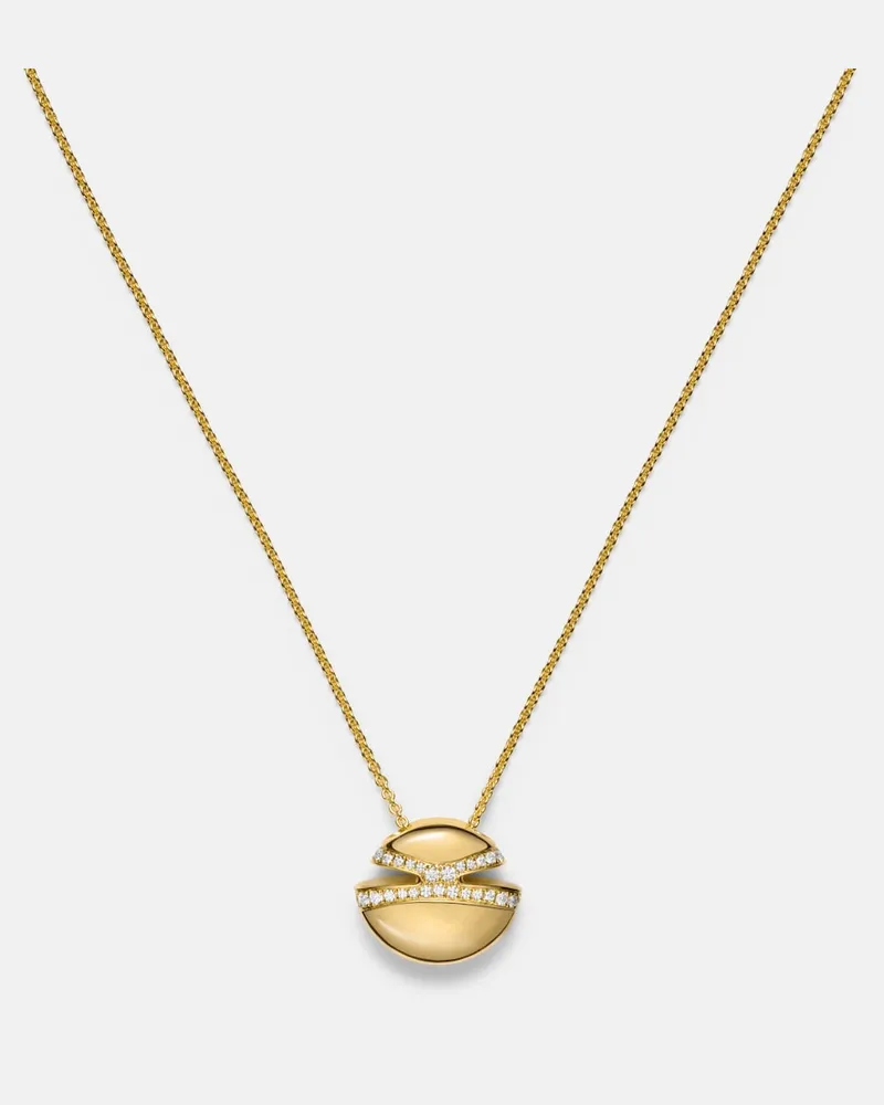 Bulgari Halskette Bvlgari Cabochon aus 18kt Gelbgold mit Diamanten Gold